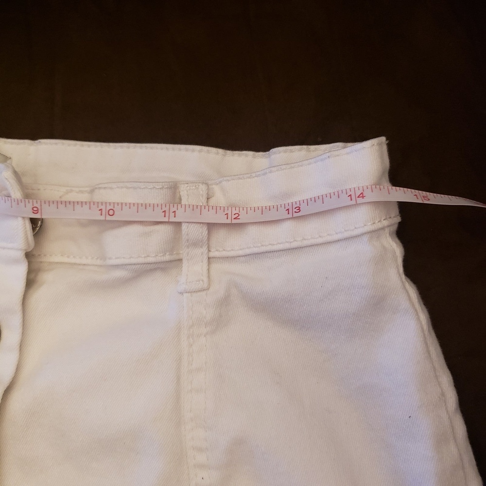Forever 21 front button white denim y2k mini skirt Size 30 - Picture 5 of 7